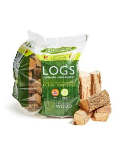 Kiln Dried Logs Firewood Small Bag (Log size 25cm)