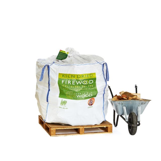 Kiln Dried Logs Firewood Bulk Bag 1.2m3 (25cm)